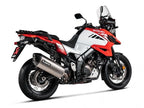Escape Slip-On Akrapovic titanio homologado montado en Suzuki V-Strom 1050