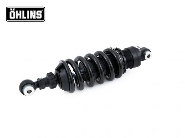 Amortiguador trasero Ohlins S46DR1L Blackline para BMW R Nine T Scrambler y Urban GS 2016-2020 con ajuste de extensión y precarga micrométrica