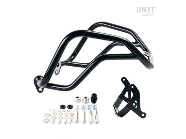 Barra protección tanque Unit Garage acero negro BMW R 1300 GS montada lateral