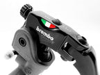 Vista lateral bomba radial Brembo RCS montaje manubrio 22mm con palanca ajustable
