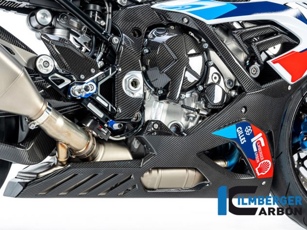 Bajo tank carbono Ilmberger S1000RR vista lateral derecha instalado