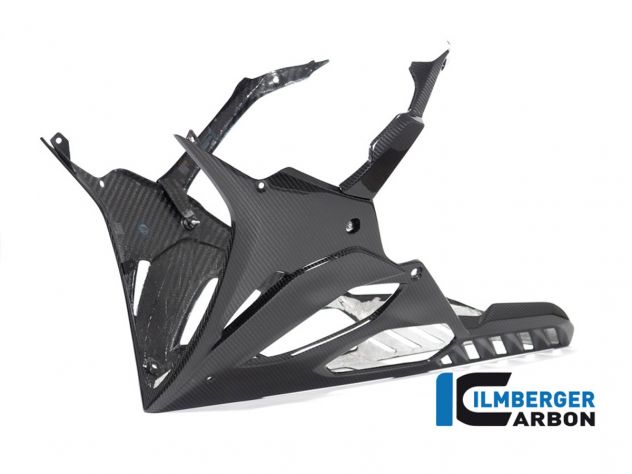 Bajo tank carbono Ilmberger BMW S1000RR 2019-2025 weave Lucid vista frontal