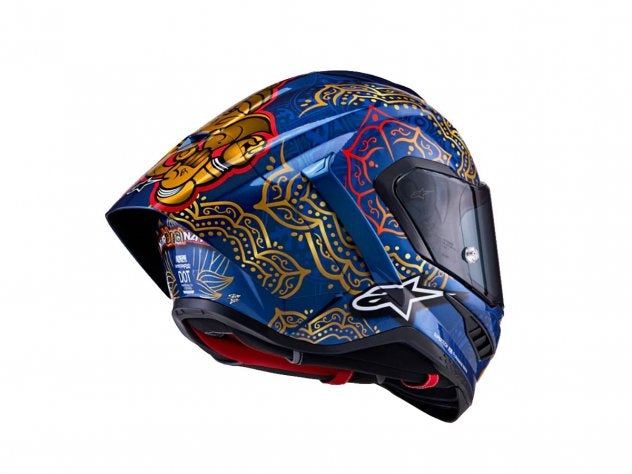 Alpinestars Supertech R10 Martinator Thai vista frontal con gráfica exclusiva y mentonera elevada