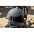 Shoei Glamster 06 Azul vista trasera con spoiler aerodinámico