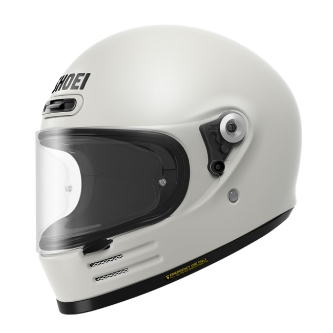 Casco Shoei Glamster 06 Blanco vista lateral derecha