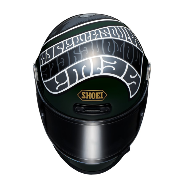 Casco Shoei Glamster 06 Heiwa Motorcycles TC4 vista frontal con pantalla