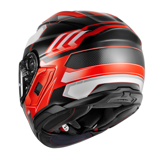 Casco Shoei GT-Air 3 Agility TC-1 vista trasera con extractores de ventilación