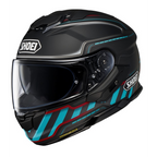 Casco Shoei GT-Air 3 Discipline TC2 vista lateral derecha con gráfica negro y gris