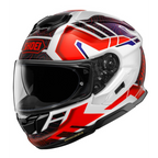 Casco Shoei GT-Air 3 Hike TC10 vista lateral derecha diseño naranja gris