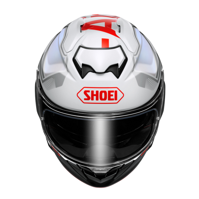 Casco Shoei GT-Air 3 Mike TC6 vista frontal completa diseño deportivo