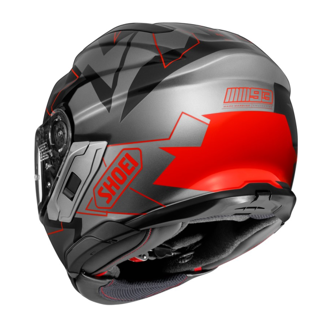 Detalle gráfica MM93 Collection Grip TC1 casco Shoei GT-Air 3