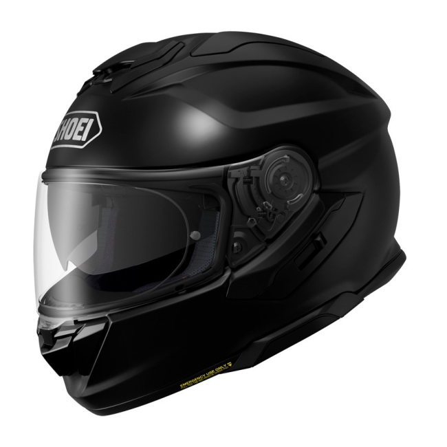 Casco Shoei GT-Air 3 Negro vista lateral derecha con pantalla solar integrada