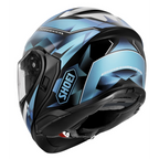 Shoei Neotec 3 Fragments TC2 vista trasera spoiler aerodinámico
