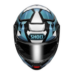 Casco modular Shoei Neotec 3 Fragments TC2 vista frontal con mentonera cerrada