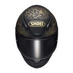 Shoei NXR 2 Fearless TC5 vista frontal con pantalla CWR-1 II y diseño deportivo