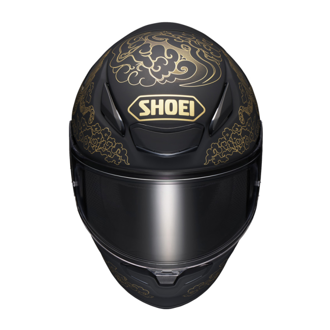 Shoei NXR 2 Fearless TC5 vista frontal con pantalla CWR-1 II y diseño deportivo