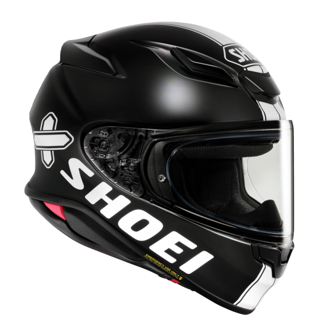 Detalle gráfico Ideograph TC5 sobre calota AIM+ Shoei NXR 2