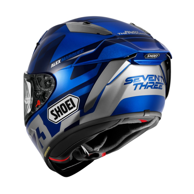 Shoei X-SPR Pro A.Marquez diseño TC2 vista lateral izquierda con gráficos originales