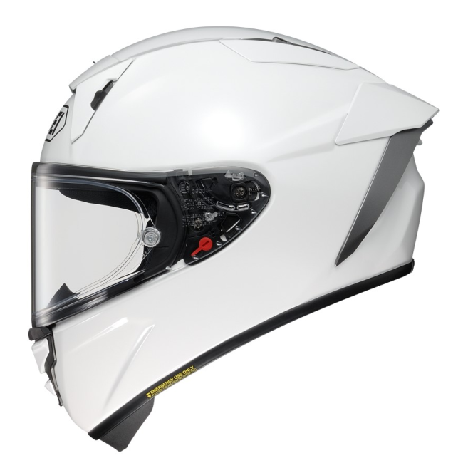 Casco Shoei X-SPR Pro Blanco vista superior entradas ventilación
