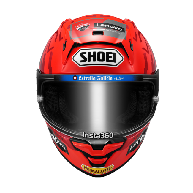 Casco Shoei X-SPR Pro Marquez 9 TC1 detalle mentonera con tomas ventilación Venturi