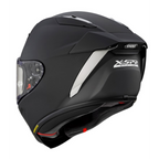 Casco Shoei X-SPR Pro Negro Mate vista lateral izquierda con detalle de extractores traseros