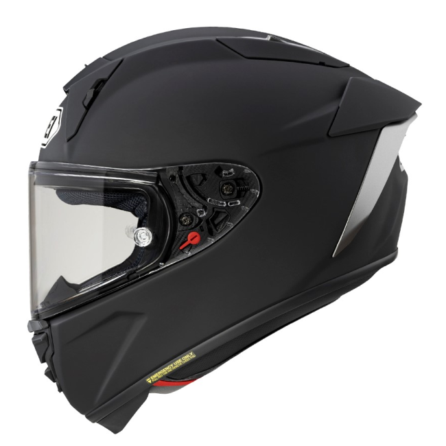Casco Shoei X-SPR Pro Negro Mate vista superior mostrando sistema de ventilación completo