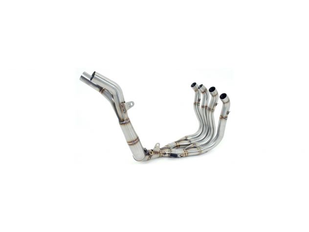 Detalle construcción acero inox colector Arrow KTM 1290 Super Adventure