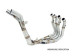 Detalle construcción acero inoxidable colectores Arrow Racing GSX-S 750