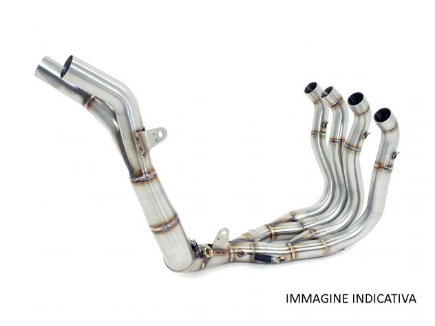 Detalle construcción acero inoxidable colectores Arrow Racing GSX-S 750