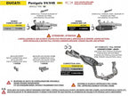 Sistema completo Arrow titanio colectores 45mm Ducati Panigale V4 racing competición circuito SBK
