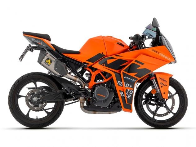 Escape completo Arrow Racing titanio y carbono para KTM RC 390 2022-2023