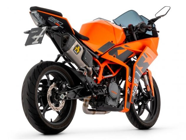 Sistema completo Arrow Racing acero inoxidable y titanio KTM RC 390 track day