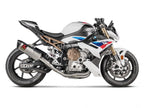 Logo Akrapovic grabado en silenciador titanio BMW S1000RR