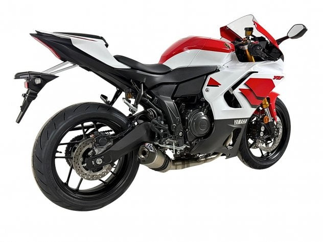 Escape Termignoni R7 instalado vista trasera con salida de gases y dB killer