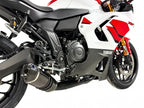 Silenciador carbono Termignoni Relevance con tapa final Yamaha R7 detalle
