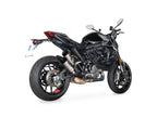 Sistema completo escape Spark Dyno Titanio para Ducati Monster 937 vista lateral