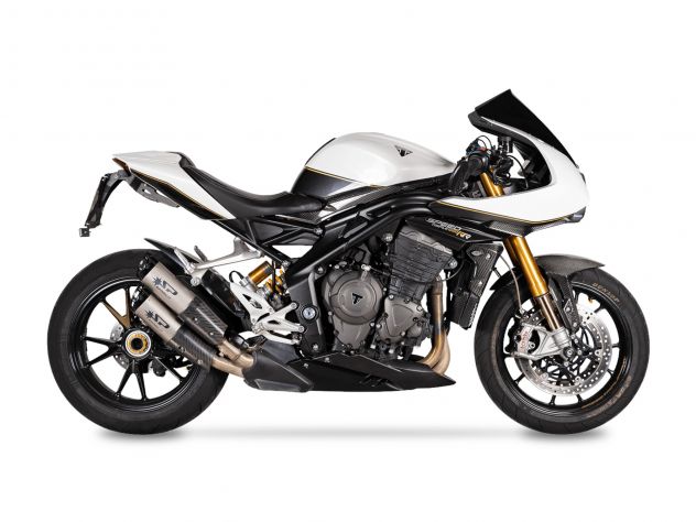 Silenciadores doble salida lateral Spark titanio homologados Triumph Speed Triple 1200 RS RR