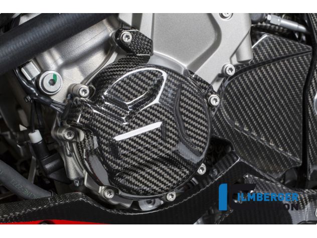 Tapa motor carbono Ilmberger BMW HP4 vista lateral derecha