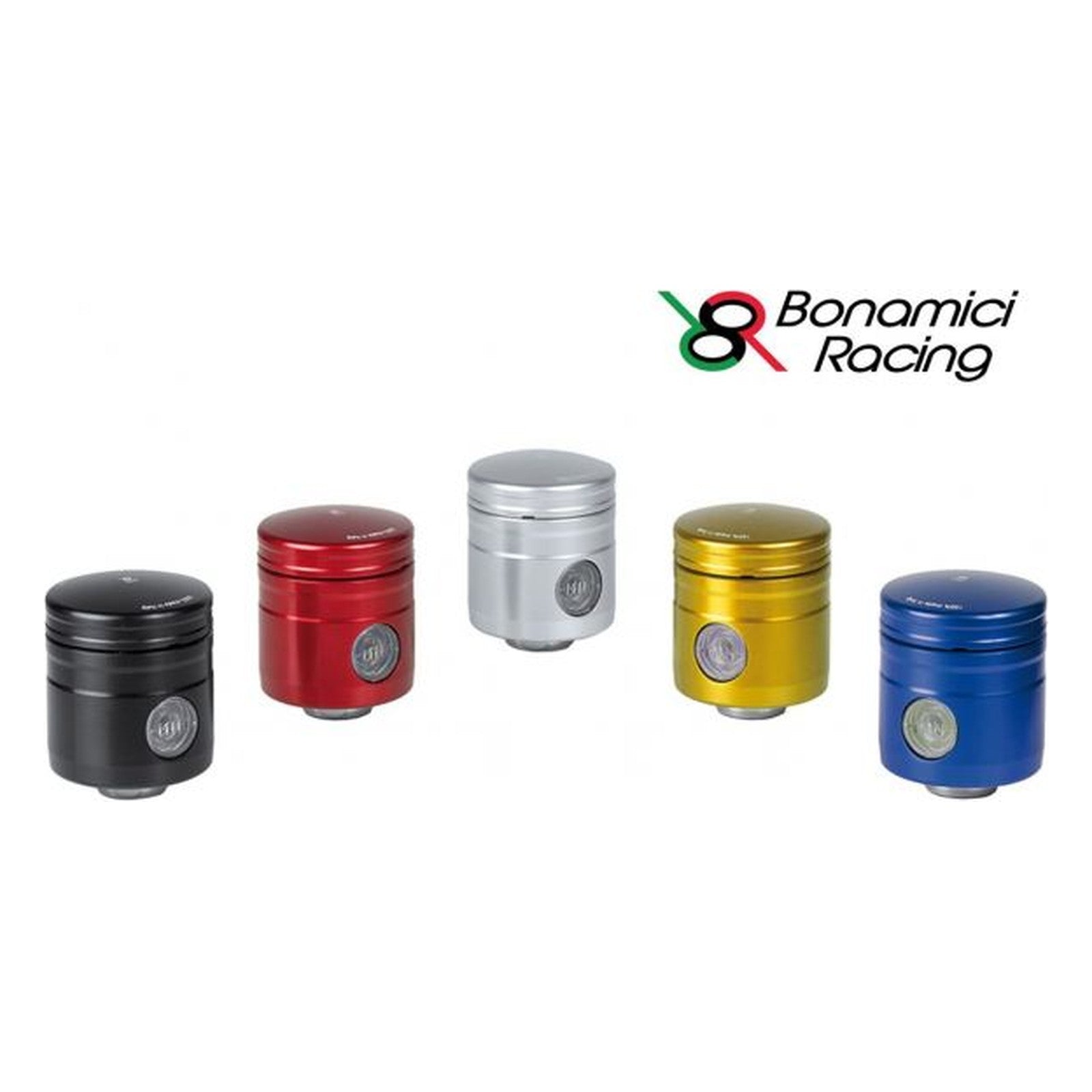 Depósito aceite freno delantero Bonamici Racing 12ml 90 grados ergal CNC varios colores anodizados