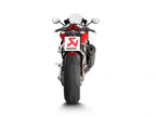 Sistema Slip-On Akrapovic carbono vista lateral escape RSV4 2015-2016