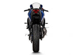 Escape Slip-On Akrapovic titanio montado en Yamaha MT-03 2022-2025