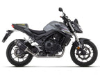 Silenciador Arrow Indy Race homologado Honda CB750 Hornet, vista lateral del terminal aluminio dark