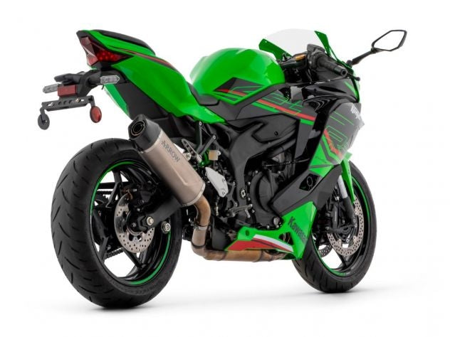 Silenciador Arrow Indy Race Evo con tapa carbono y cubierta titanio ZX-4R