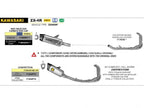 Detalle tapa final carbono escape Arrow Indy Race Evo Kawasaki ZX-4R