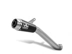 Terminal Arrow Pro Race homologado para Kawasaki ZX-6R 636 detalle cubierta oscura