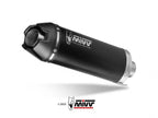 Escape completo Mivv AK-1 negro montado en Honda CB 650 R 2024