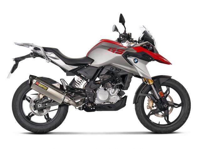 Escape Akrapovic homologado Euro 5 BMW G 310 GS vista general instalado