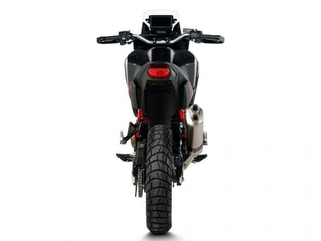 Sistema completo Akrapovic S-H11R3-WT para Honda Africa Twin 1100 vista lateral
