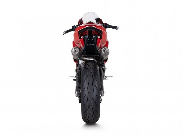 Escape completo Akrapovic titanio racing Ducati Streetfighter V2 2025 silenciadores gemelos