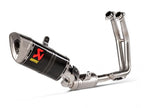 Silenciador fibra de carbono Akrapovic con tapa terminal titanio para GSX-8S 2023-2024